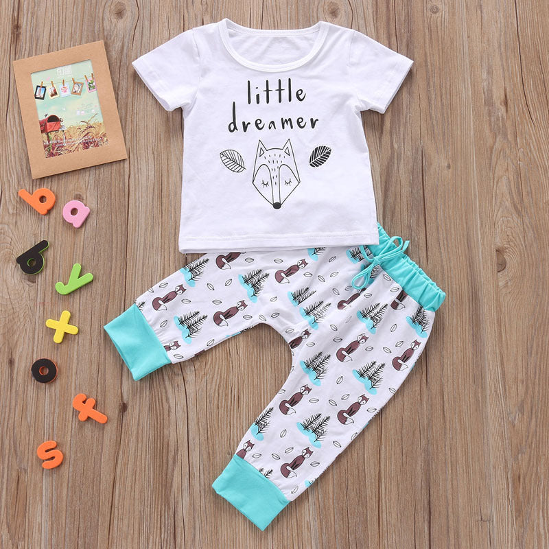 Baby Clothes Set T-shirt Tops Pants Little Boys and Girls Outfits